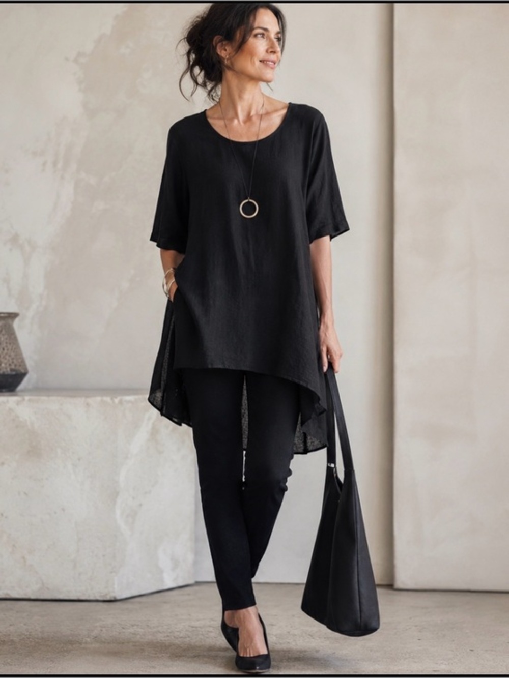 Kedziorek Asymmetrical Linen tunic